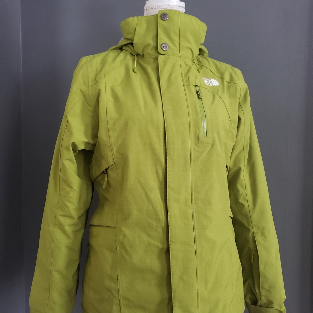 The North face green ski or snowboard 3 in 1 coat
